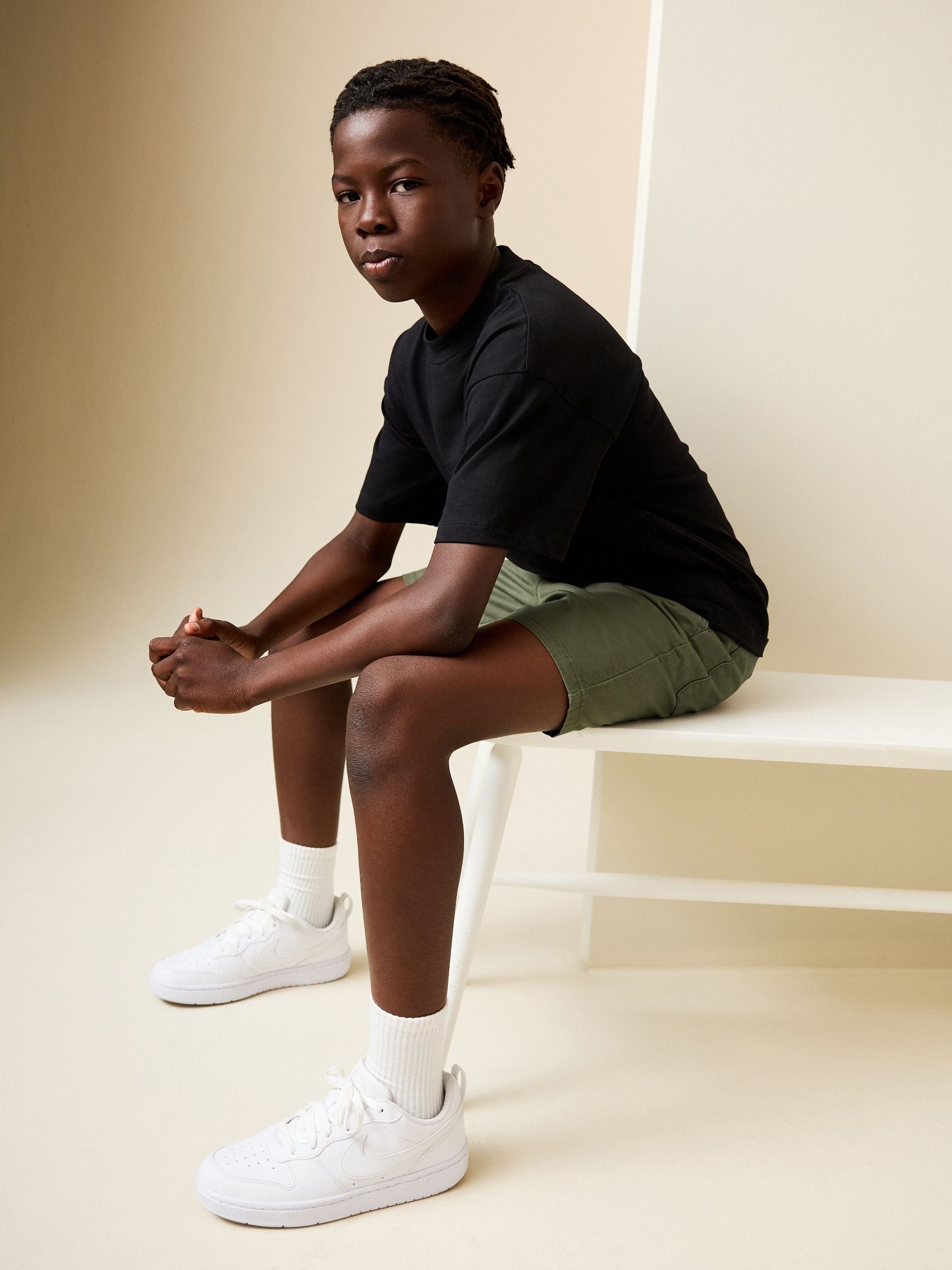 Dsiney Kidz - Khaki Green Regular Fit Shorts (3-16yrs) image 2