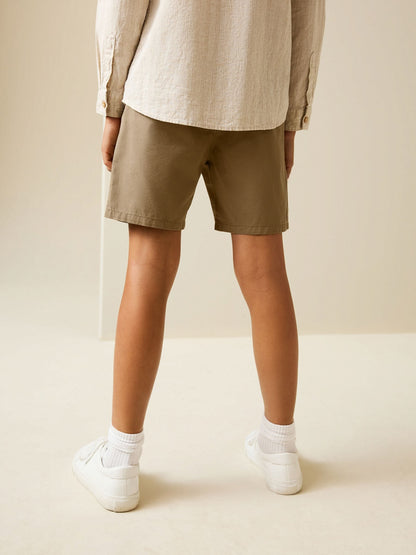 Dsiney Kidz - Tan Brown Regular Fit Chino Shorts (3-16yrs) image 3