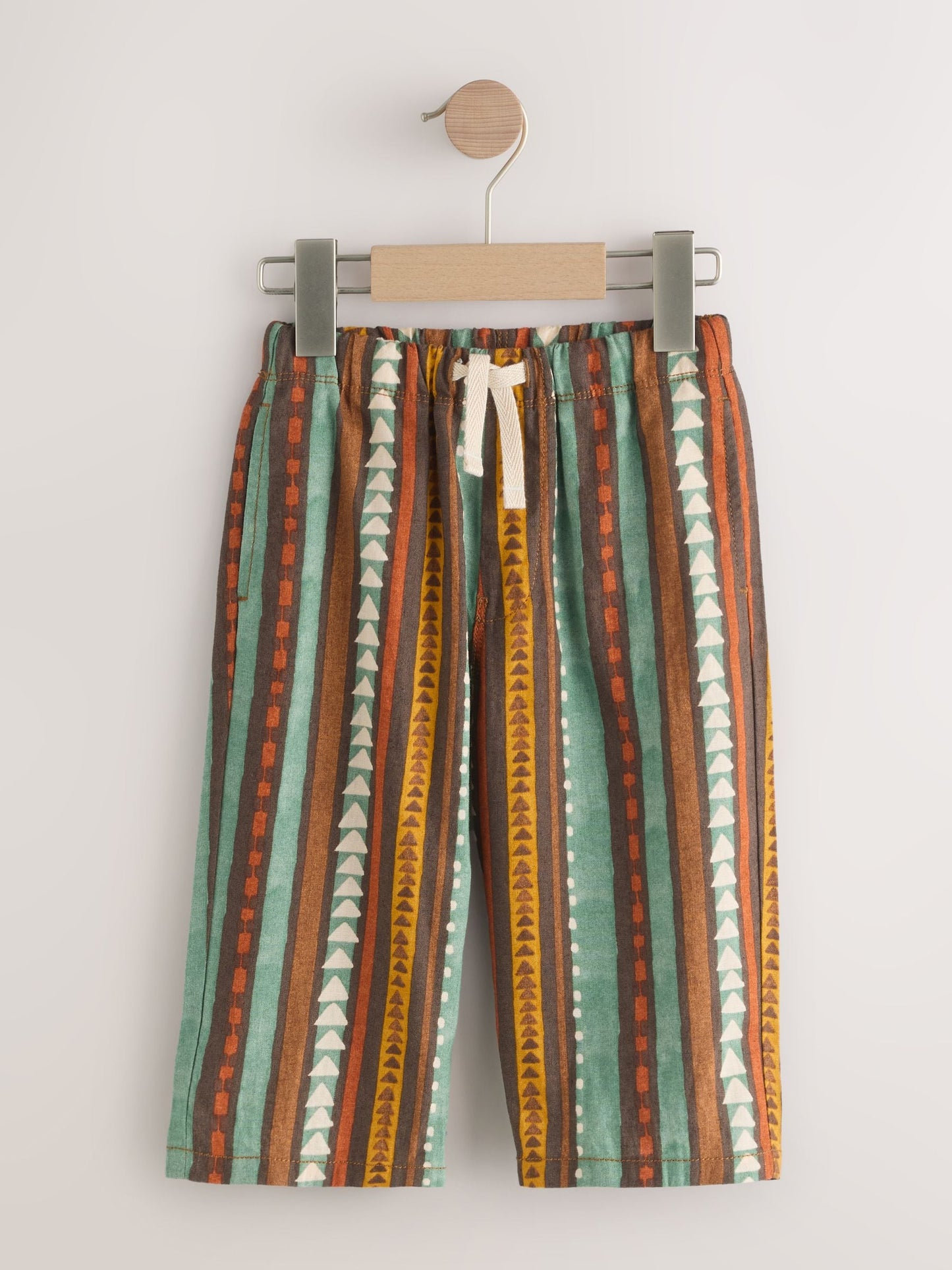 Multi Print Wide Fit Linen Blend Pull on Trousers (3mths-7yrs) image 6