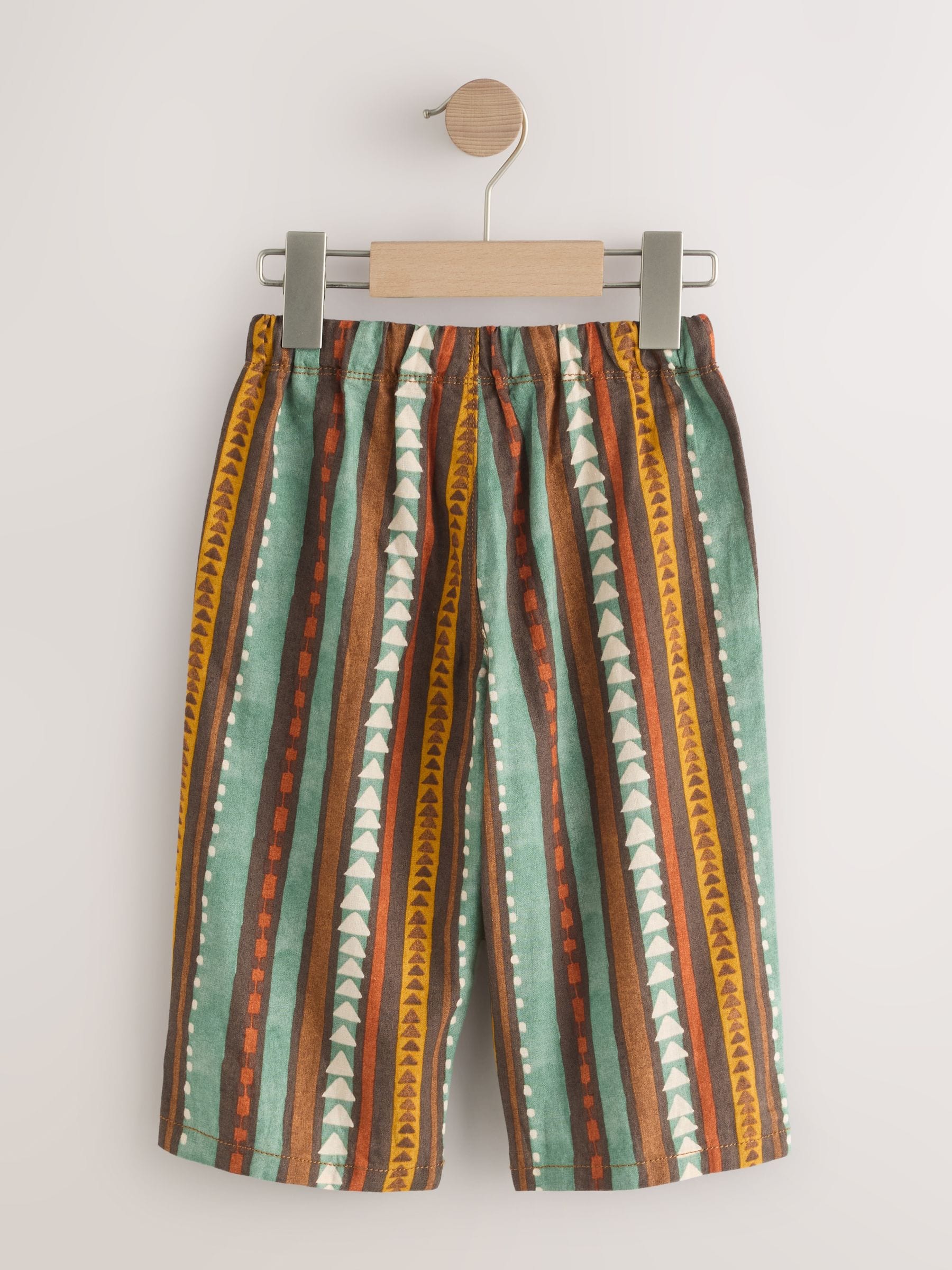 Multi Print Wide Fit Linen Blend Pull on Trousers (3mths-7yrs) image 7