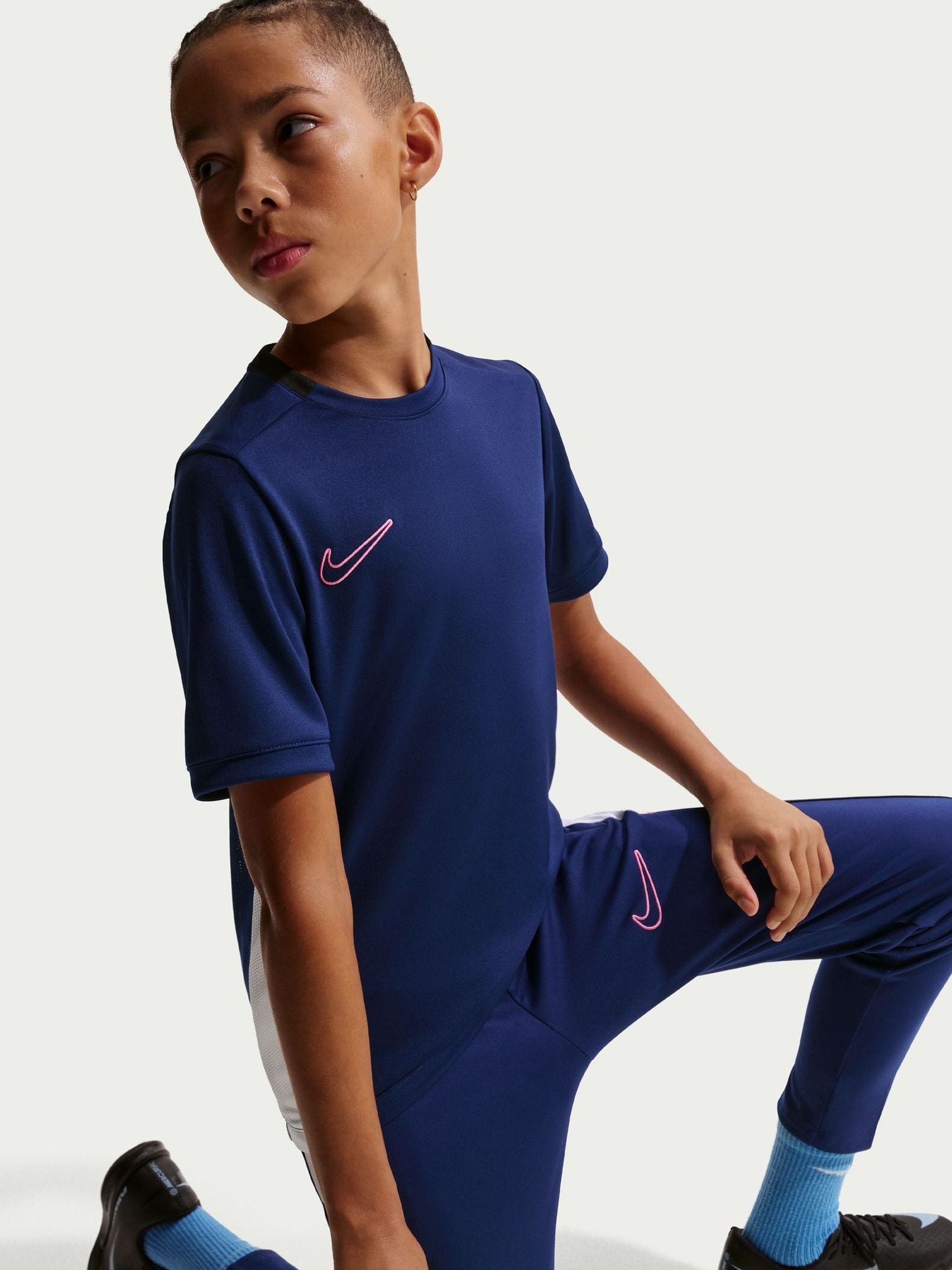 Dsiney Kidz - Nike Dark Blue Academy 25 Dri-FIT Football T-Shirt image 3