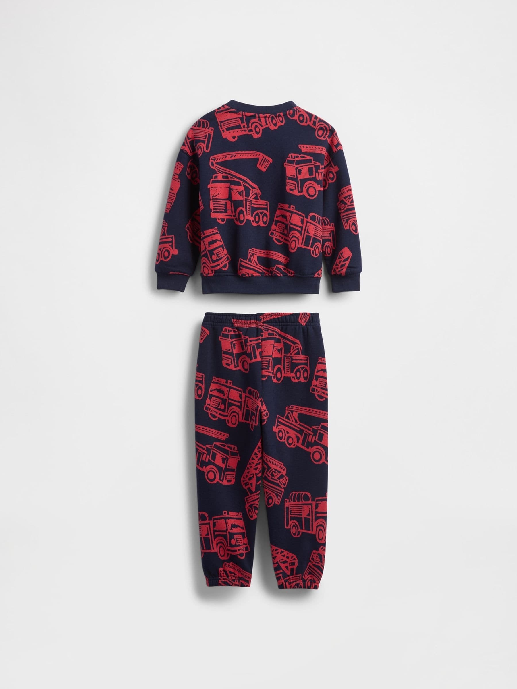 Dsiney Kidz - Gap Navy Blue Vintage Soft Firetruck Sweatshirt & Joggers Set (6mths-5yrs) image 3