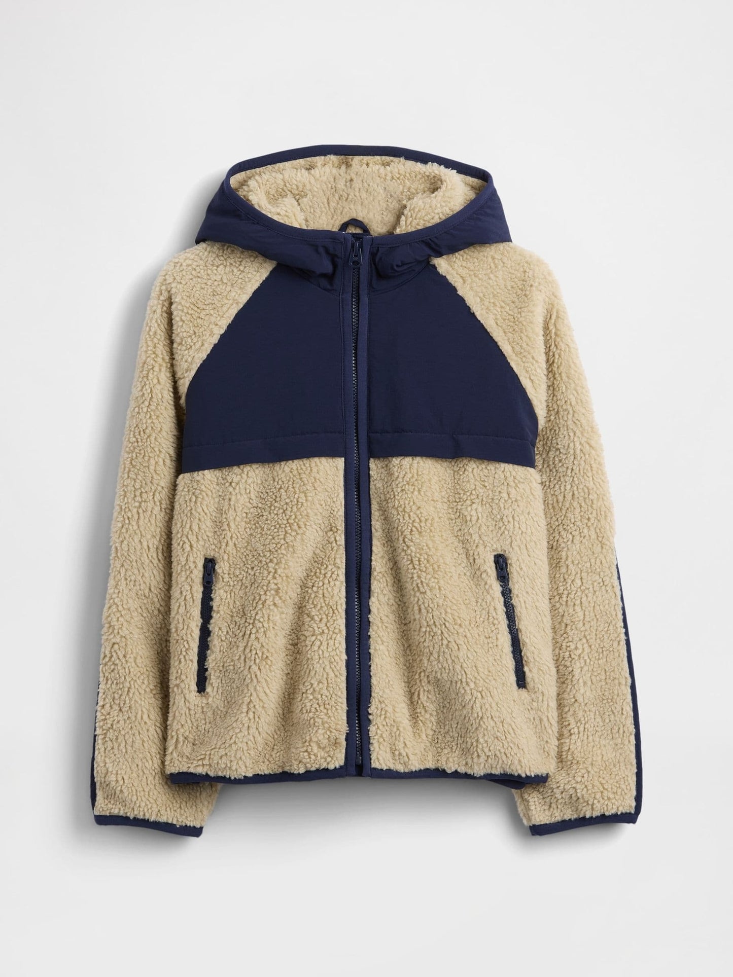 Dsiney Kidz - Gap Beige/Navy Sherpa Jacket (4-13yrs) image 5