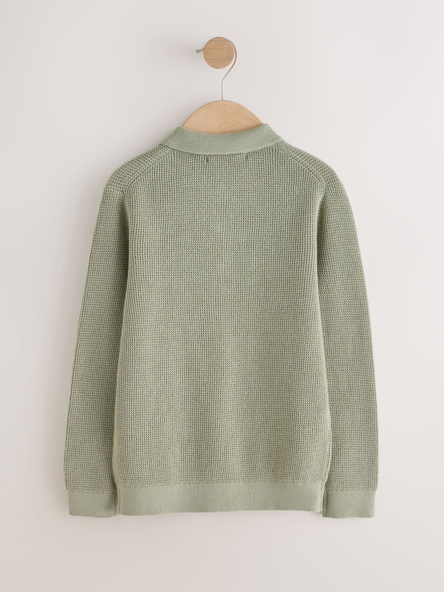 Dsiney Kidz - Sage Green Long Sleeve Textured Polo Shirt (3-16yrs) image 2