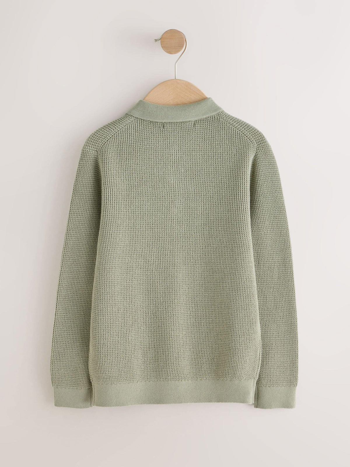 Dsiney Kidz - Sage Green Long Sleeve Textured Polo Shirt (3-16yrs) image 2