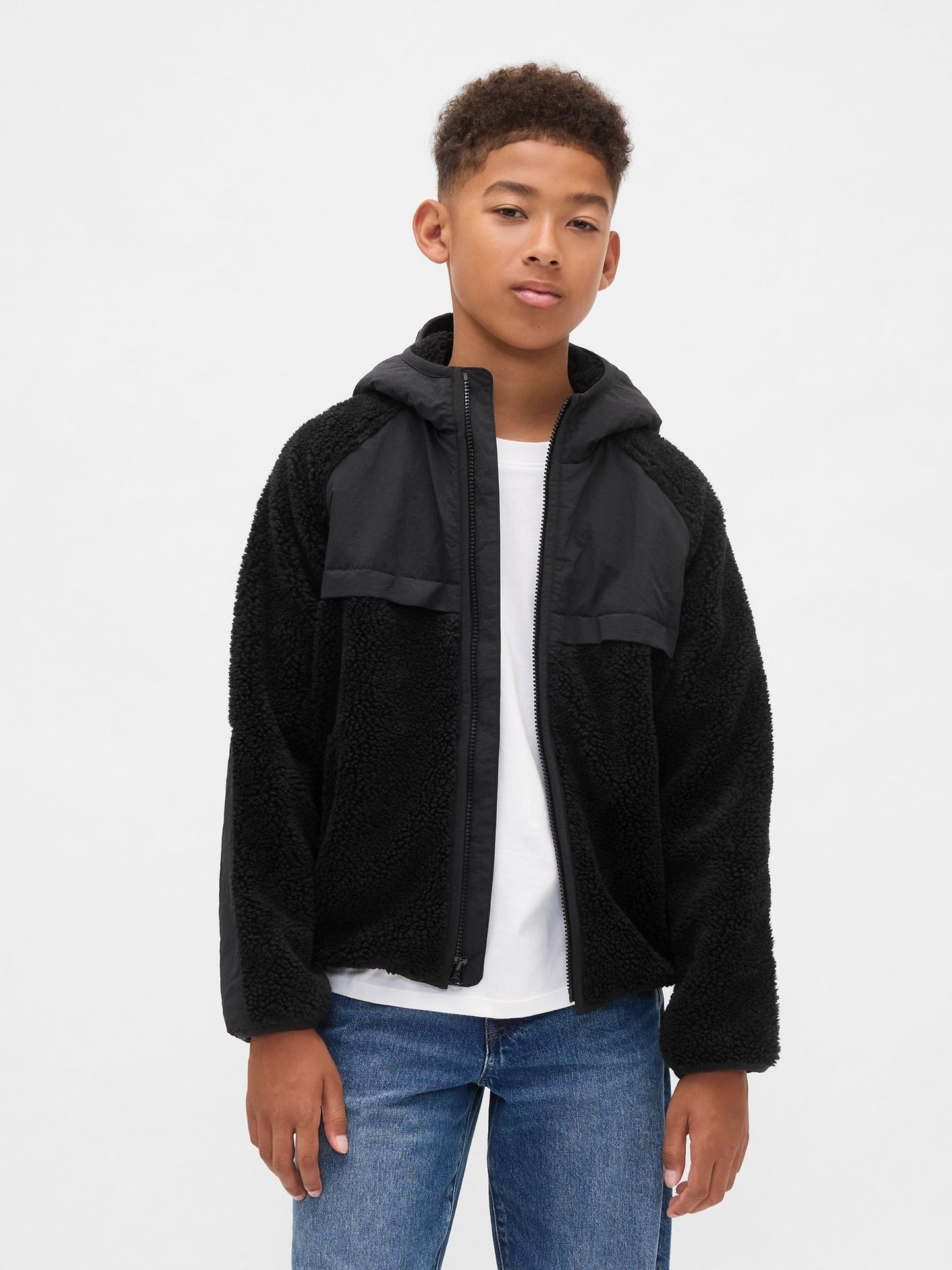 Dsiney Kidz - Gap Black Sherpa Jacket (4-13yrs) image 1