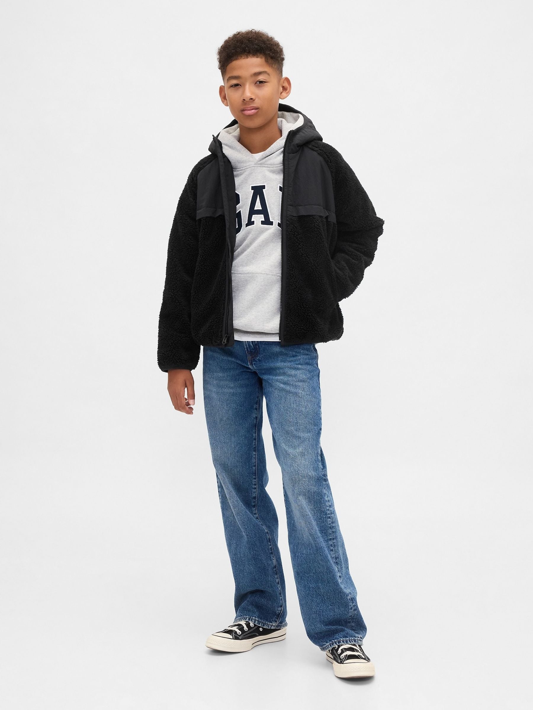 Dsiney Kidz - Gap Black Sherpa Jacket (4-13yrs) image 3