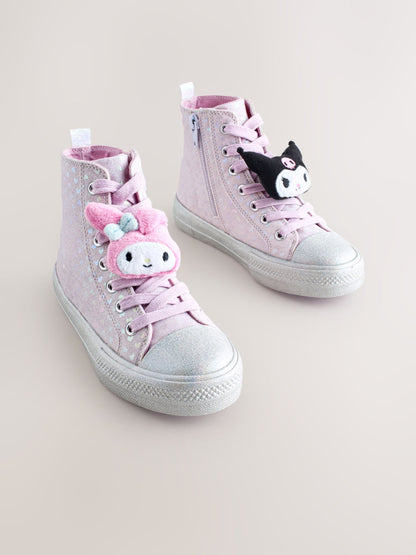 Purple Hello Kitty and Friends Lace-Up High Top Trainers image 1