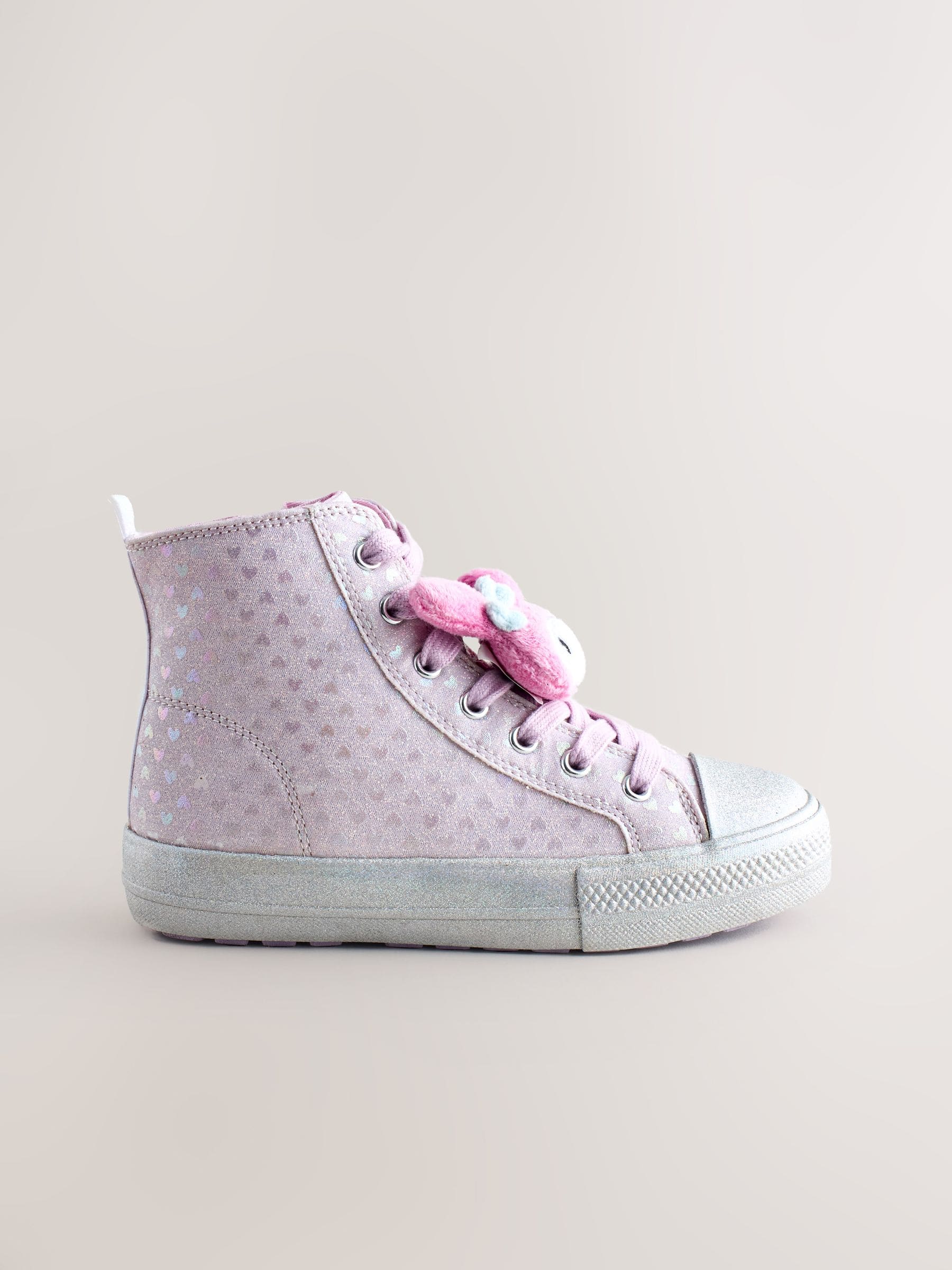 Purple Hello Kitty and Friends Lace-Up High Top Trainers image 2