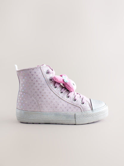 Purple Hello Kitty and Friends Lace-Up High Top Trainers image 2