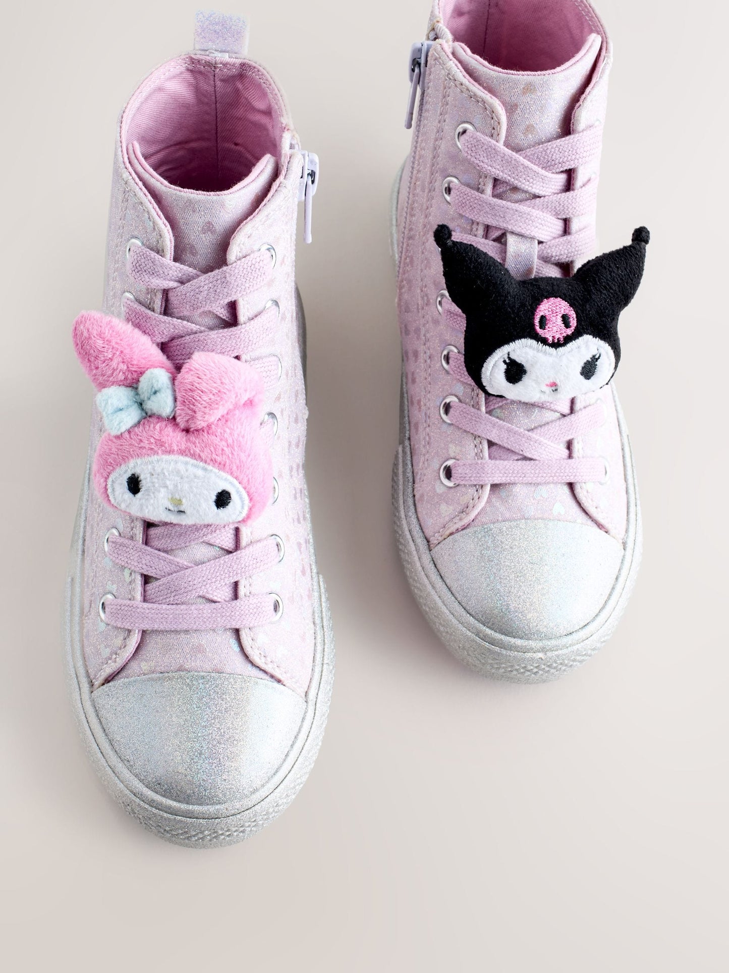 Purple Hello Kitty and Friends Lace-Up High Top Trainers image 3