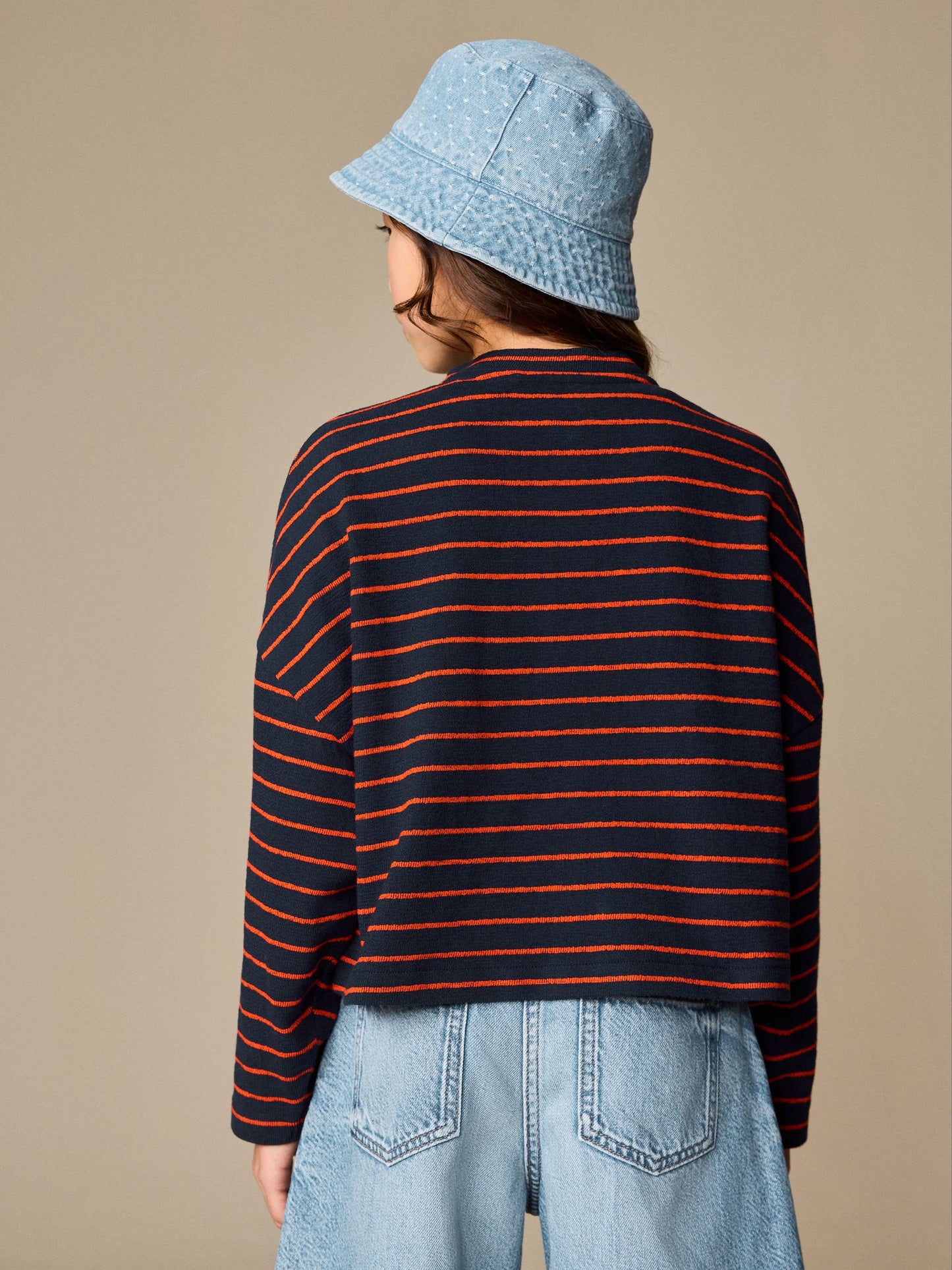 Dsiney Kidz - Navy/Red Textured Striped Cardigan (3-16yrs) image 3