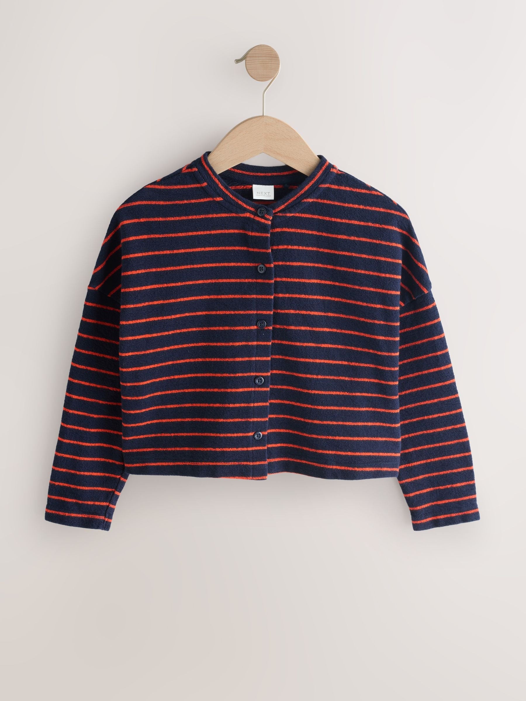 Dsiney Kidz - Navy/Red Textured Striped Cardigan (3-16yrs) image 6