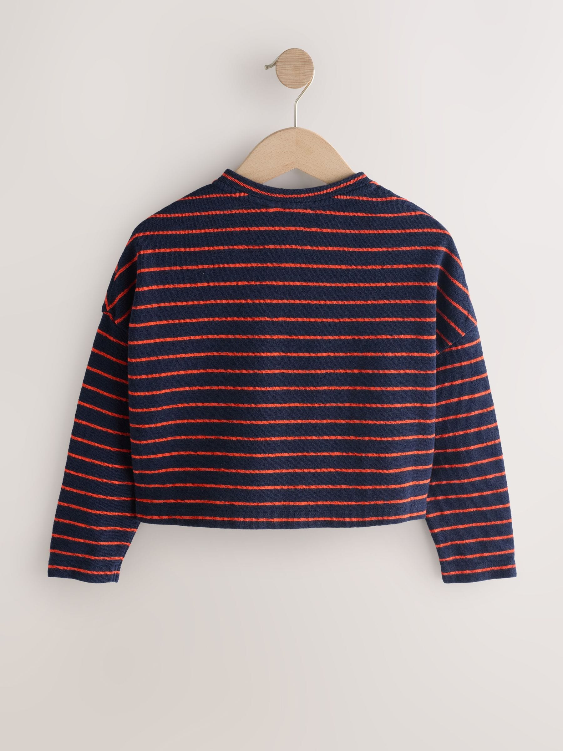 Dsiney Kidz - Navy/Red Textured Striped Cardigan (3-16yrs) image 7
