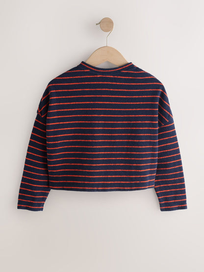 Dsiney Kidz - Navy/Red Textured Striped Cardigan (3-16yrs) image 7