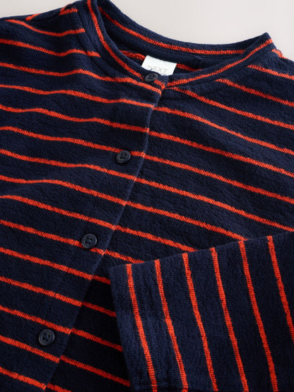 Dsiney Kidz - Navy/Red Textured Striped Cardigan (3-16yrs) image 9