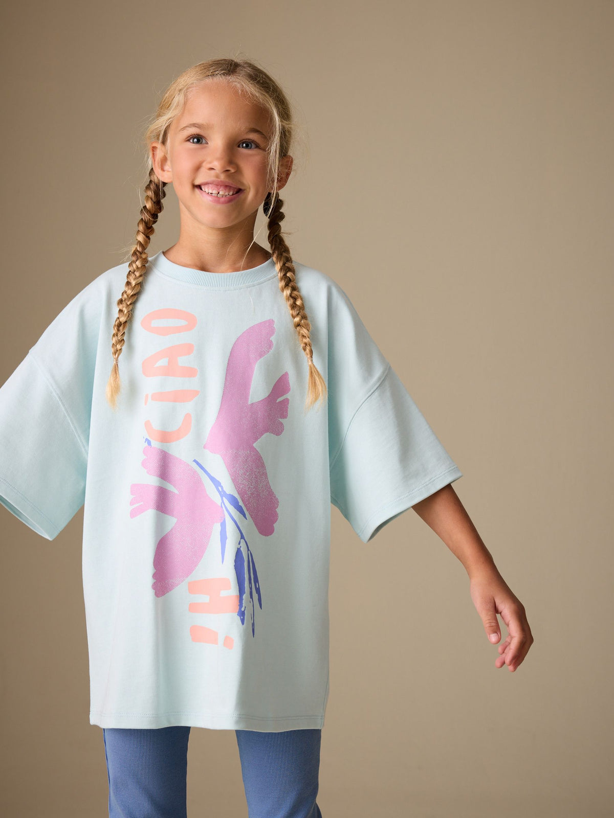 Dsiney Kidz - Blue Graphic T-Shirt and Kick Flare Set (3-16yrs) image 2