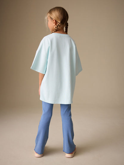 Dsiney Kidz - Blue Graphic T-Shirt and Kick Flare Set (3-16yrs) image 3