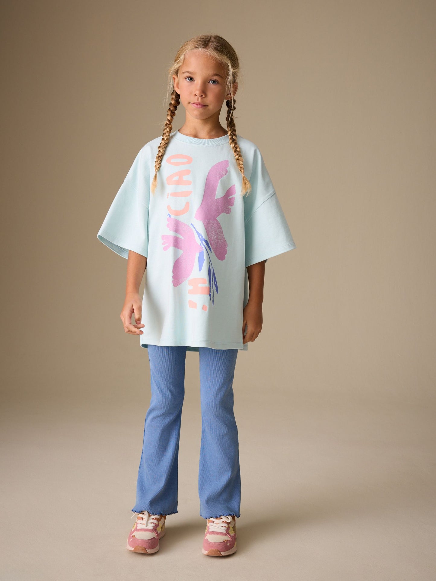 Dsiney Kidz - Blue Graphic T-Shirt and Kick Flare Set (3-16yrs) image 4