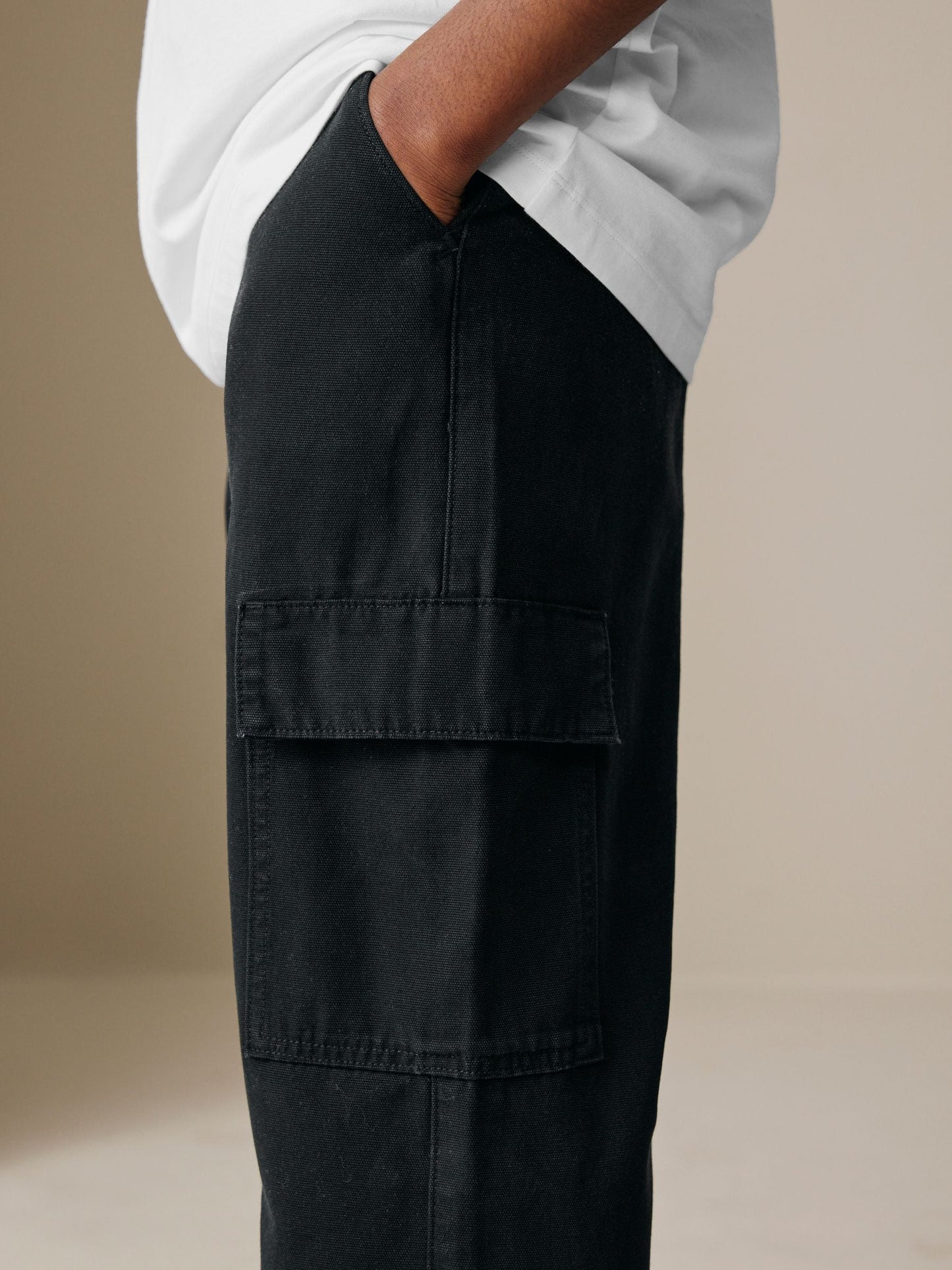 Dsiney Kidz - Black Woven Twill Cargo Trousers (3-16yrs) image 4