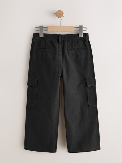 Dsiney Kidz - Black Woven Twill Cargo Trousers (3-16yrs) image 6