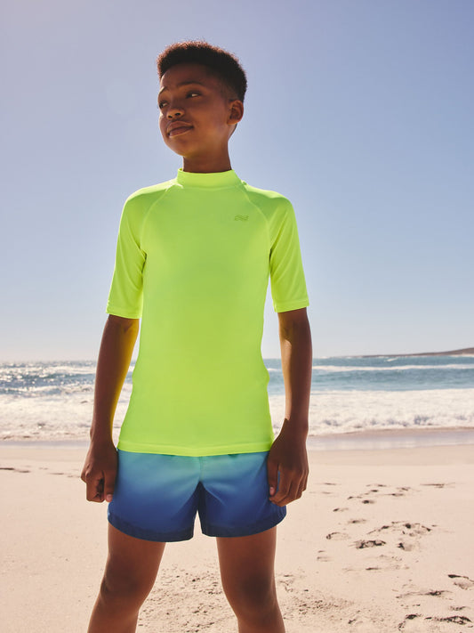 Yellow Short Sleeve Rash Vest (1.5-16yrs) image 1