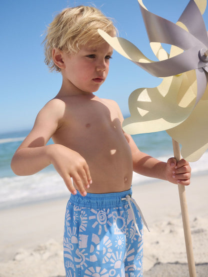 Blue Printed Swim Shorts (3mths-7yrs) image 4
