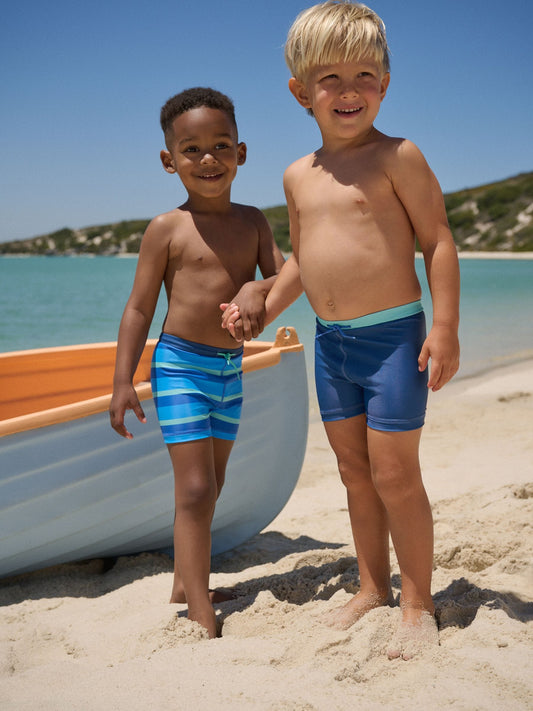 Blue Stretch Swim Shorts 2 Pack (3mths-7yrs) image 1