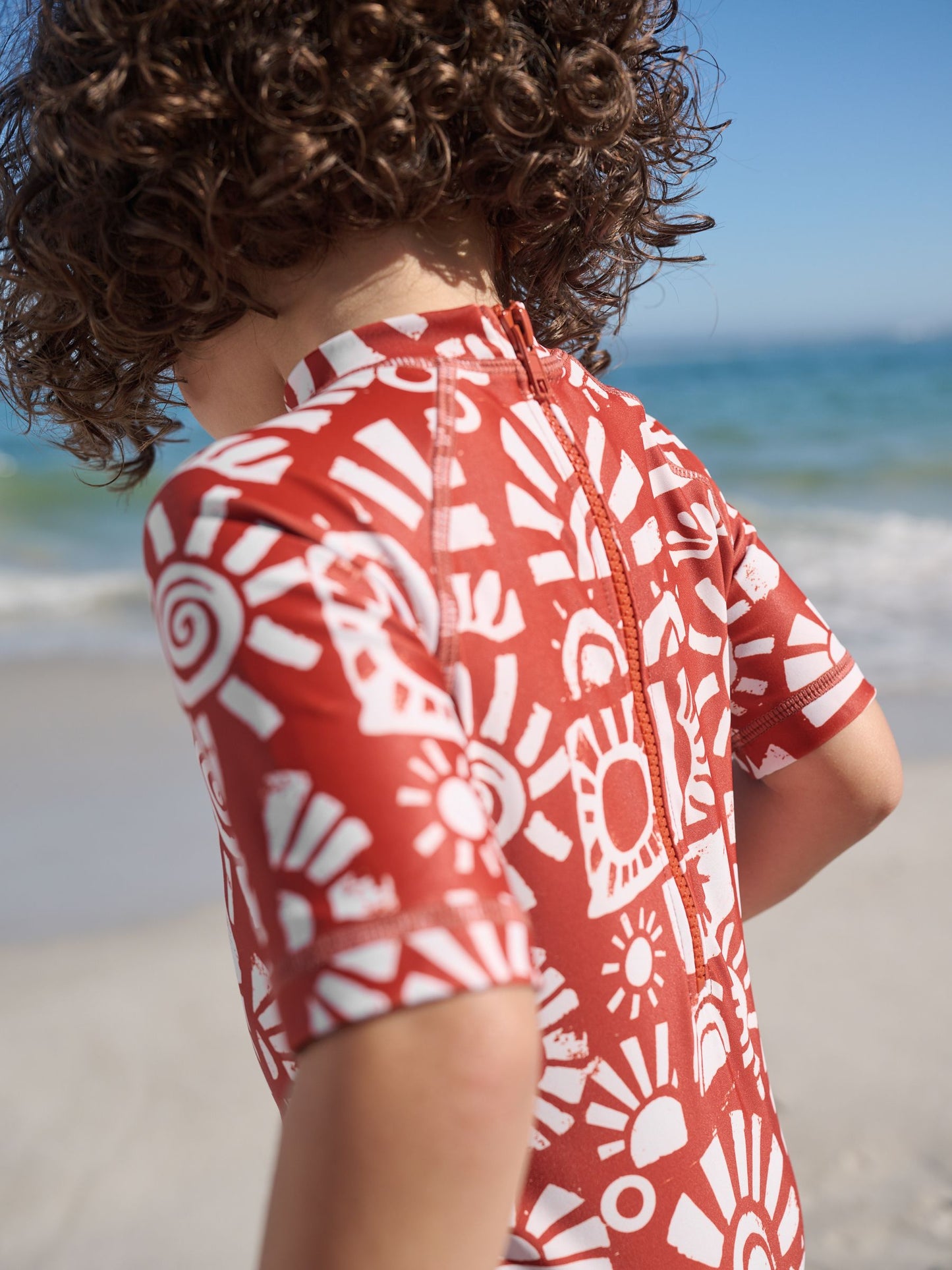 Brown Aztec Sunsafe All-In-One Swimsuit (3mths-7yrs) image 3