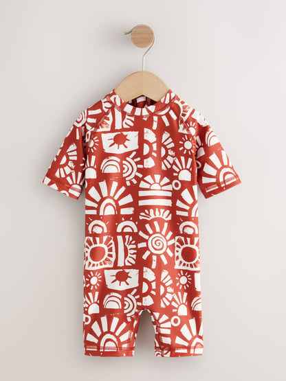 Brown Aztec Sunsafe All-In-One Swimsuit (3mths-7yrs) image 4