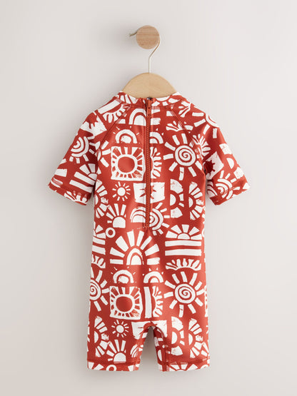 Brown Aztec Sunsafe All-In-One Swimsuit (3mths-7yrs) image 5