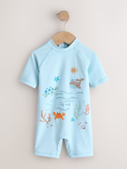 Blue Sealife Sunsafe All-In-One Swimsuit (3mths-7yrs) image 5