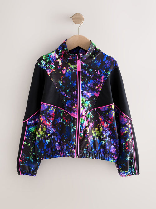 Dsiney Kidz - Black Multi Splat Sports Zip Through Jacket (3-16yrs) image 1