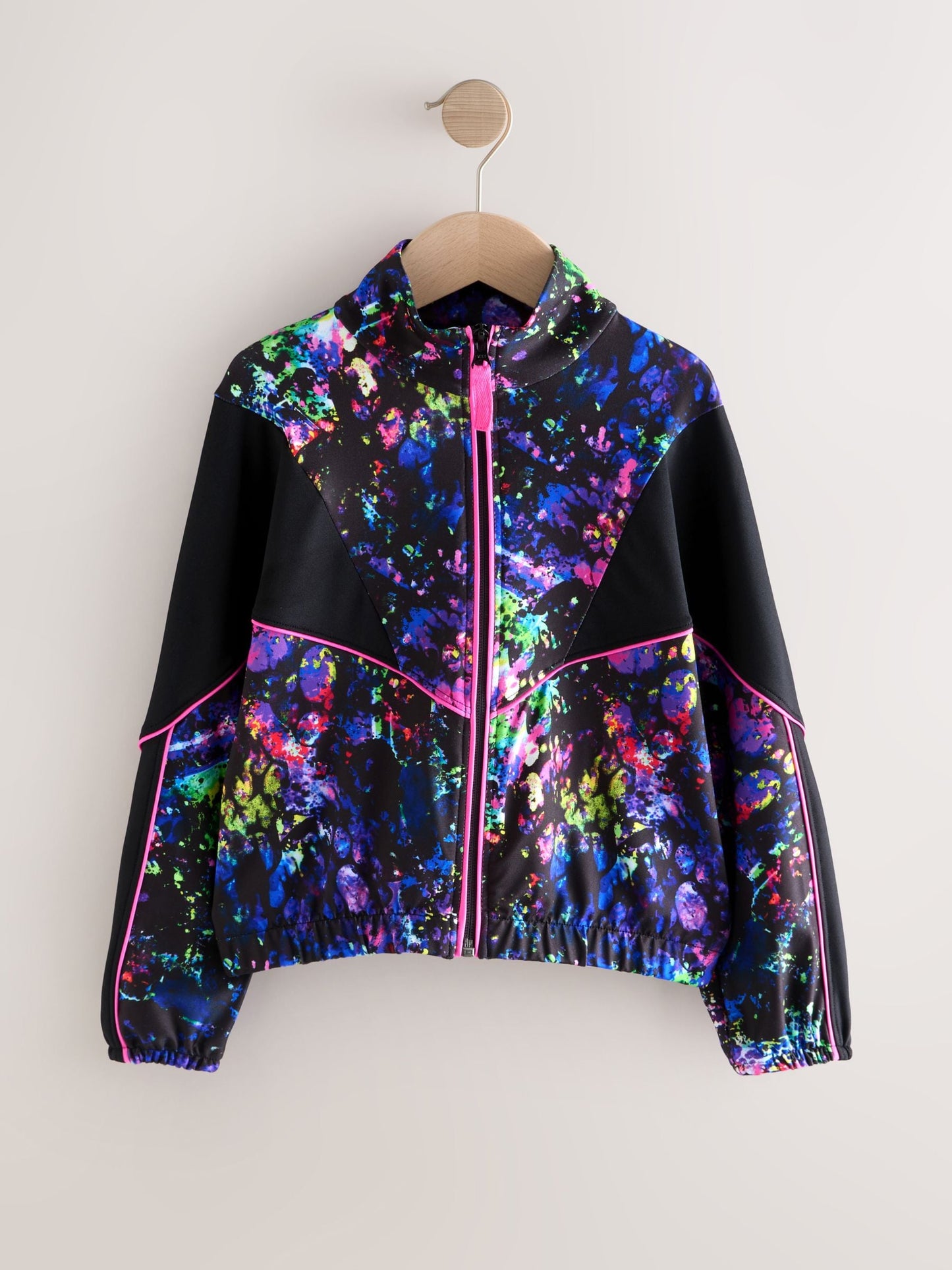 Dsiney Kidz - Black Multi Splat Sports Zip Through Jacket (3-16yrs) image 1