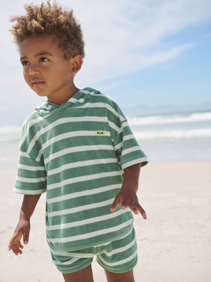 Sage Green Towelling Top and Shorts Set (3mths-7yrs) image 1