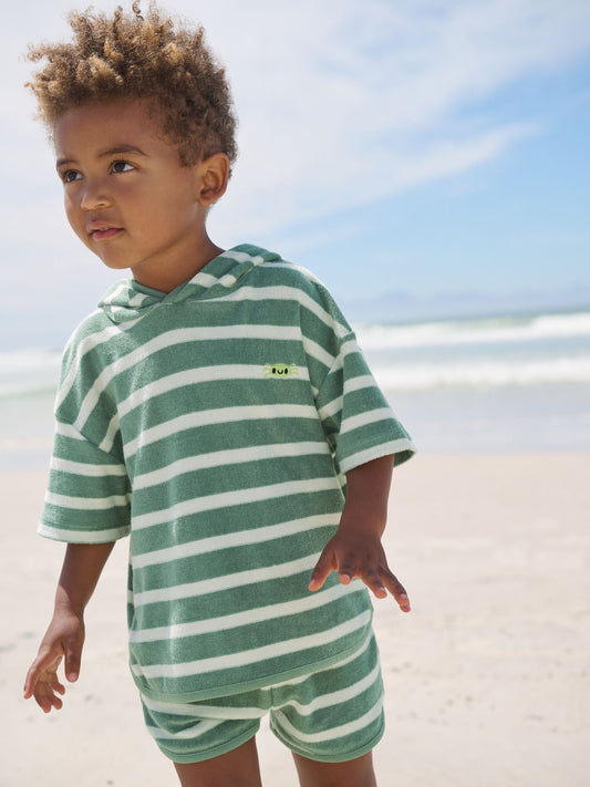 Sage Green Towelling Top and Shorts Set (3mths-7yrs) image 1
