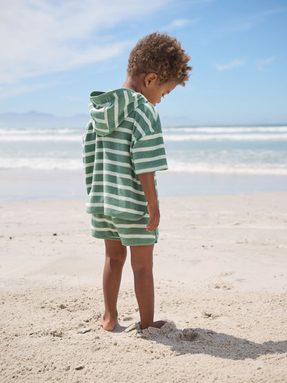 Sage Green Towelling Top and Shorts Set (3mths-7yrs) image 3