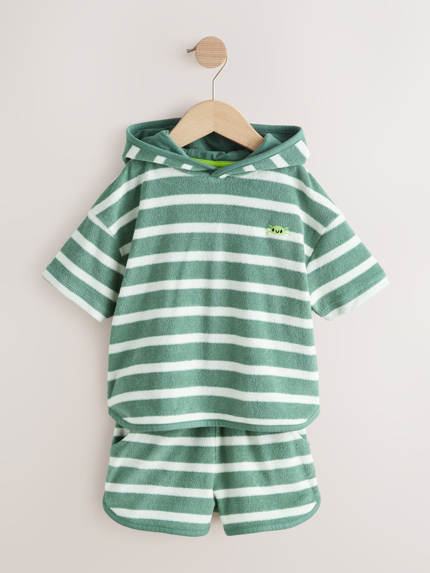 Sage Green Towelling Top and Shorts Set (3mths-7yrs) image 5