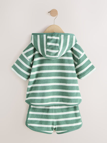 Sage Green Towelling Top and Shorts Set (3mths-7yrs) image 6