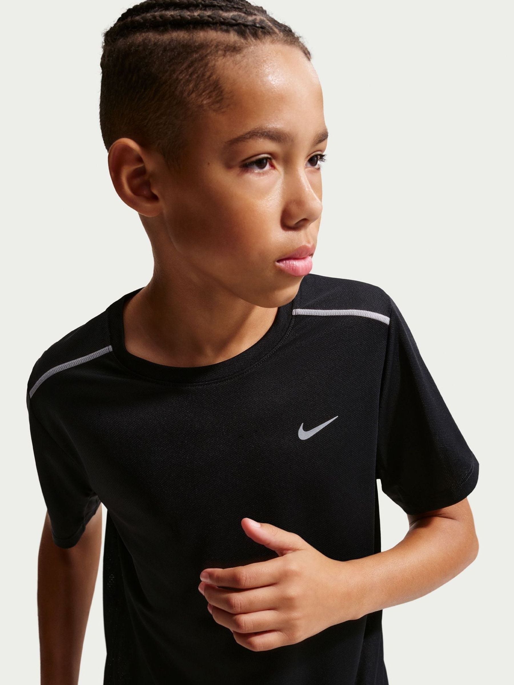 Dsiney Kidz - Nike Black Miler Dri-FIT Short Sleeve T-Shirt image 1