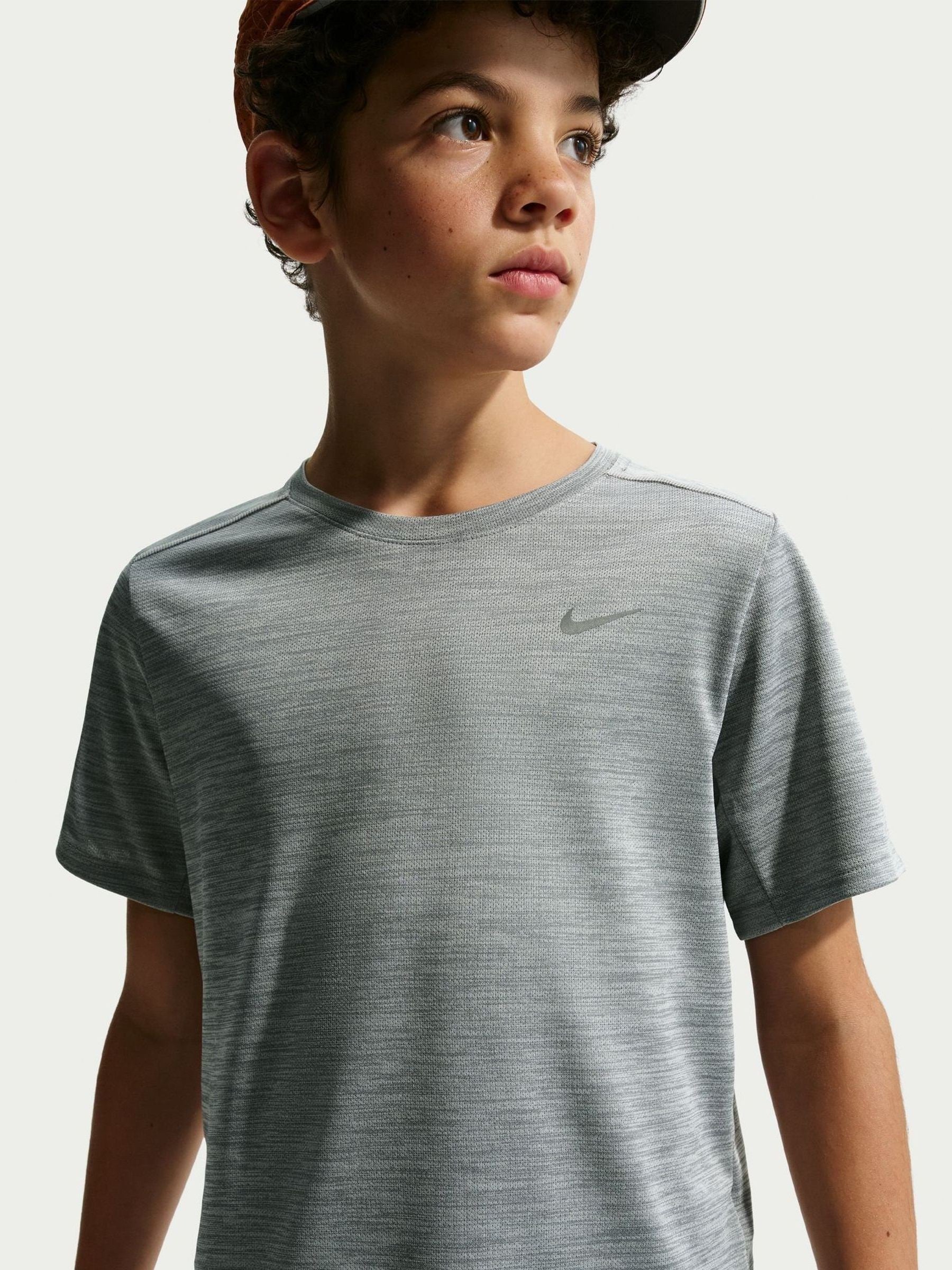 Dsiney Kidz - Nike Smoke Grey Miler Dri-FIT Short Sleeve T-Shirt image 1