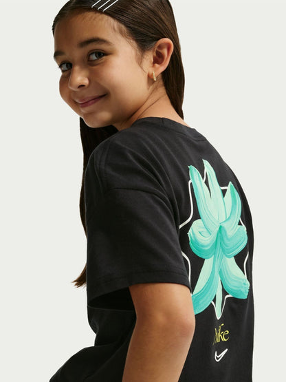 Dsiney Kidz - Nike Black Flower Graphic Boxy T-Shirt image 5