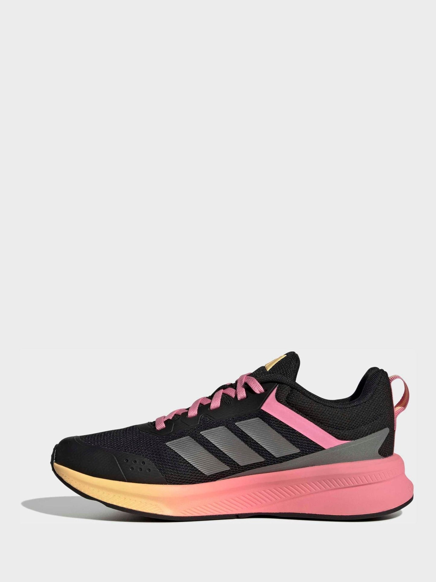 adidas Black/Pink Fortarun 4.0 Lace Junior Trainers image 2