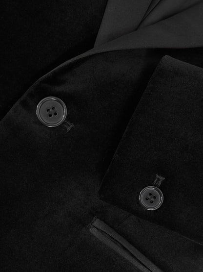 Reiss Black Ace 3-9 yrs Single-Breasted Velvet Tuxedo Blazer image 4