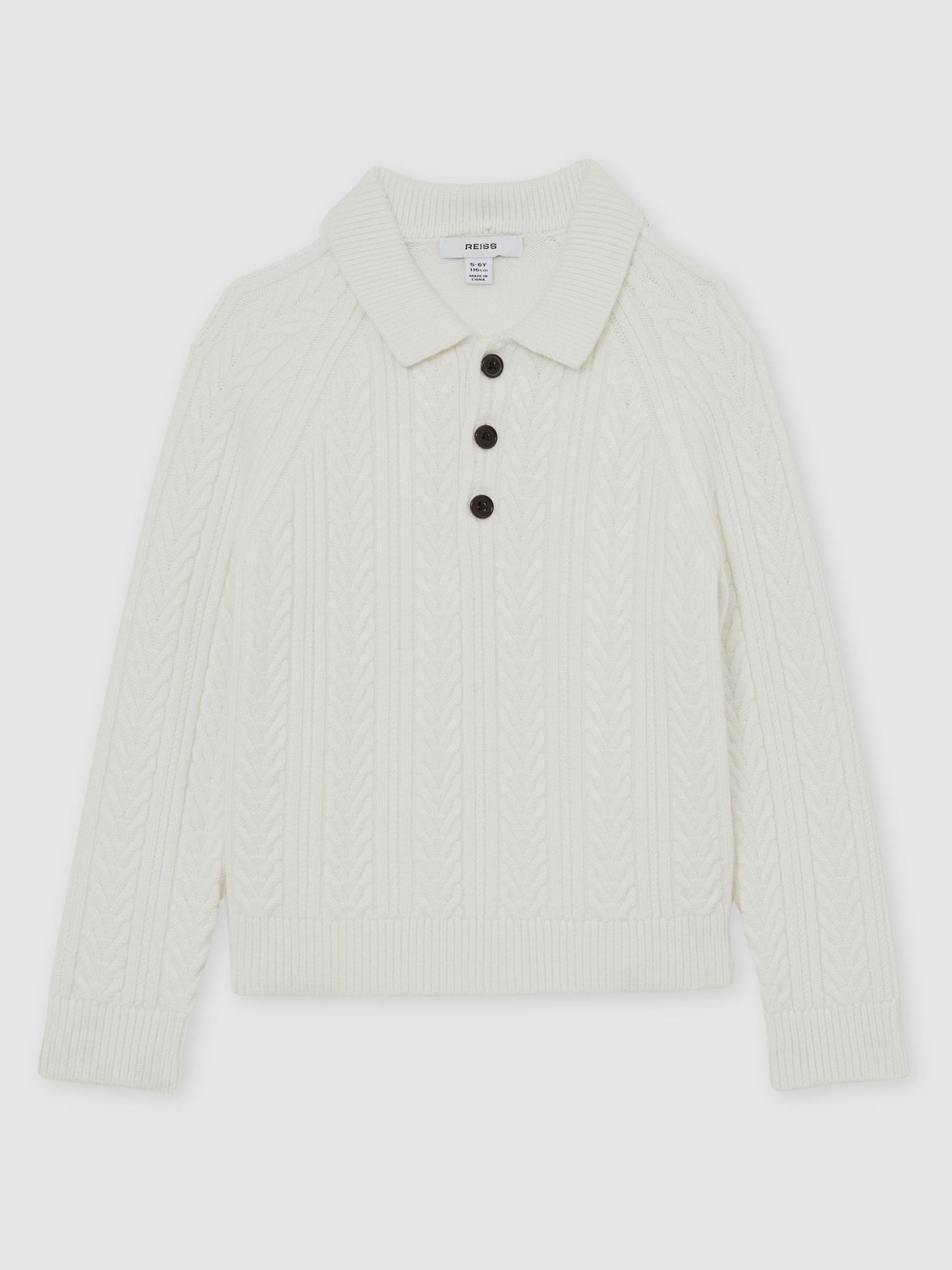 Dsiney Kidz - Reiss Off White Evesham 9-13 yrs Cable-Knit Jumper With Wool image 2