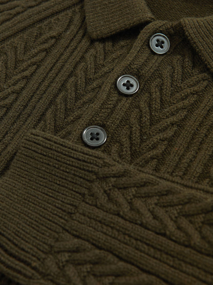 Dsiney Kidz - Reiss Dark Green Evesham 9-13 yrs Cable-Knit Jumper With Wool image 4