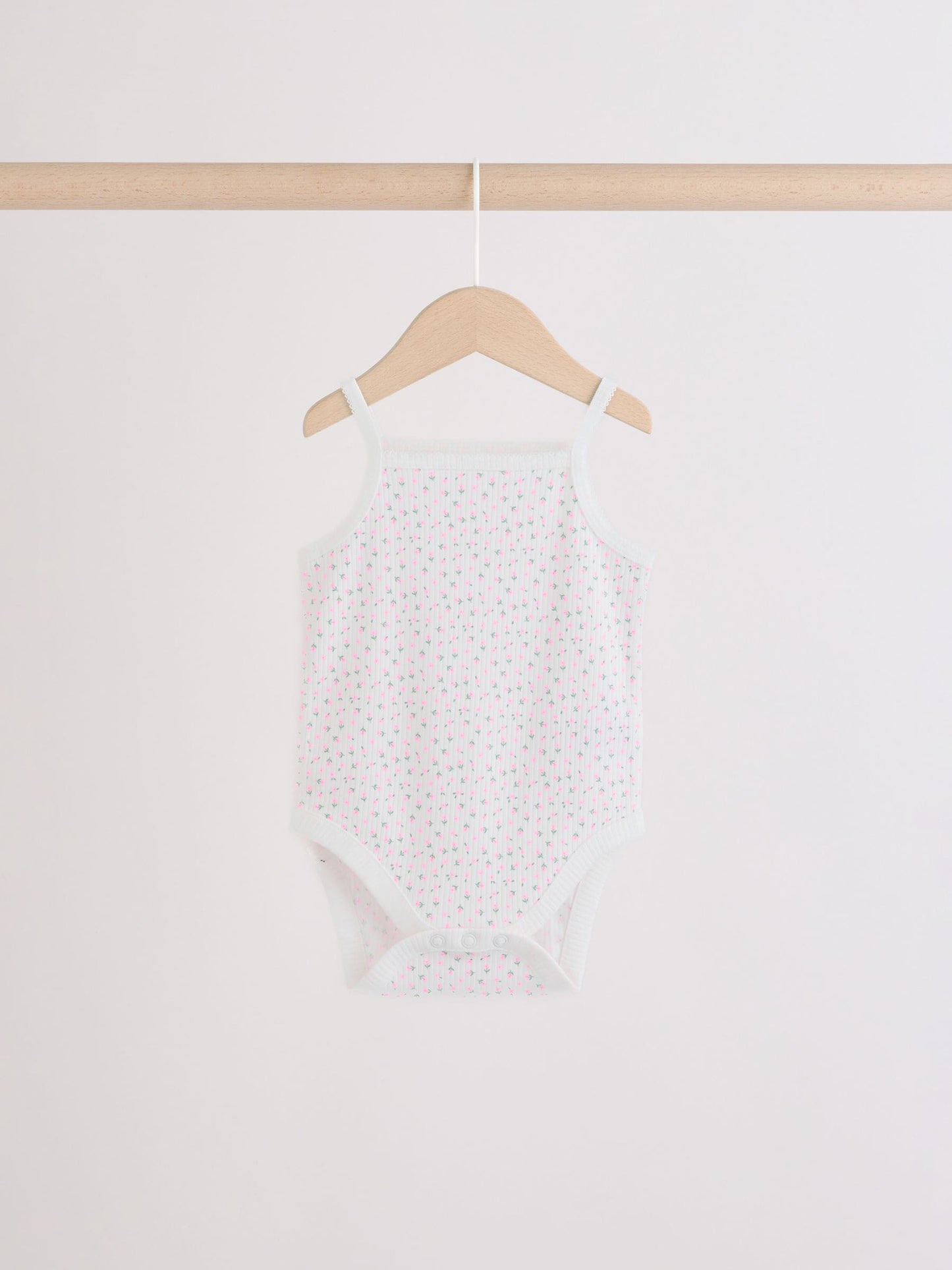 Pink/Blue Vest Baby Bodysuits 5 Pack image 4