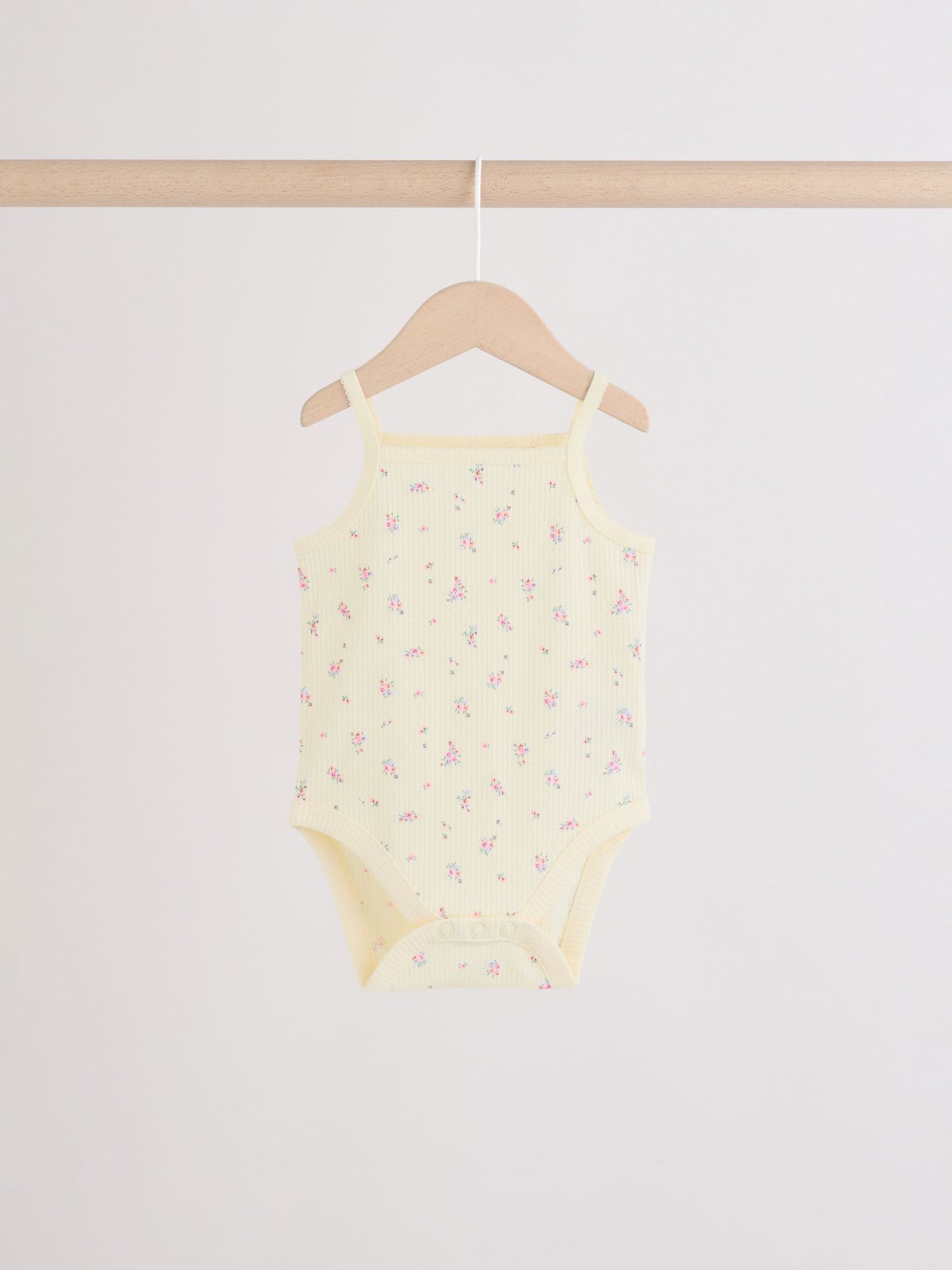 Pink/Blue Vest Baby Bodysuits 5 Pack image 5