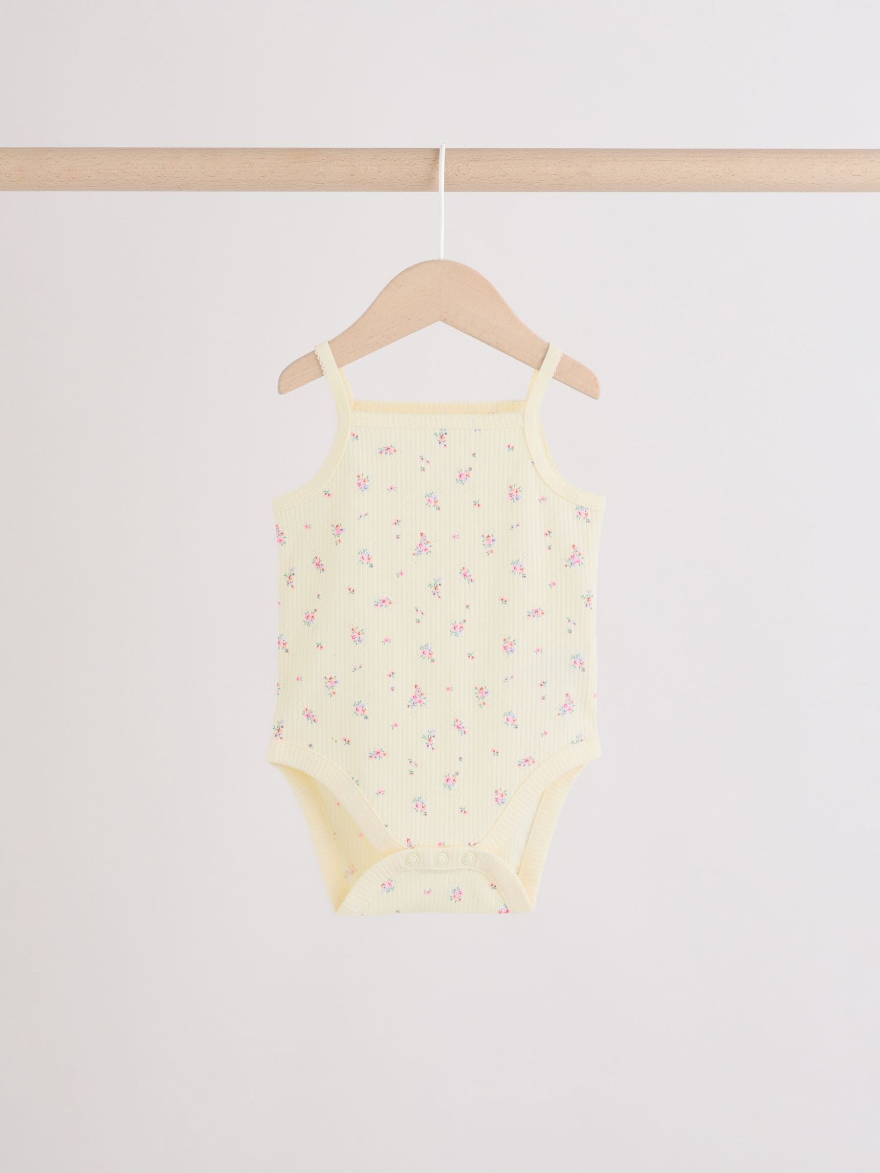 Pink/Blue Vest Baby Bodysuits 5 Pack image 5