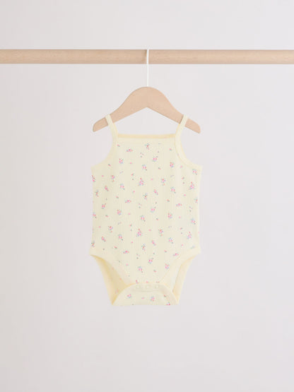Pink/Blue Vest Baby Bodysuits 5 Pack image 5